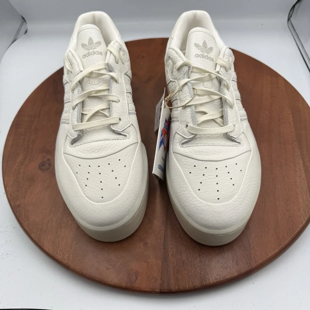 Adidas Rivalry‎ Leather Lux Low Sneakers Cream White/Alumina Men's 11.5/W12.5